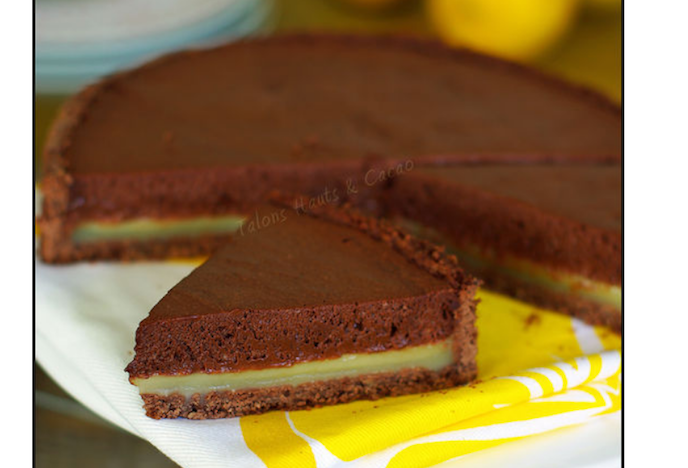 Tarte citron et mousse de chocolat