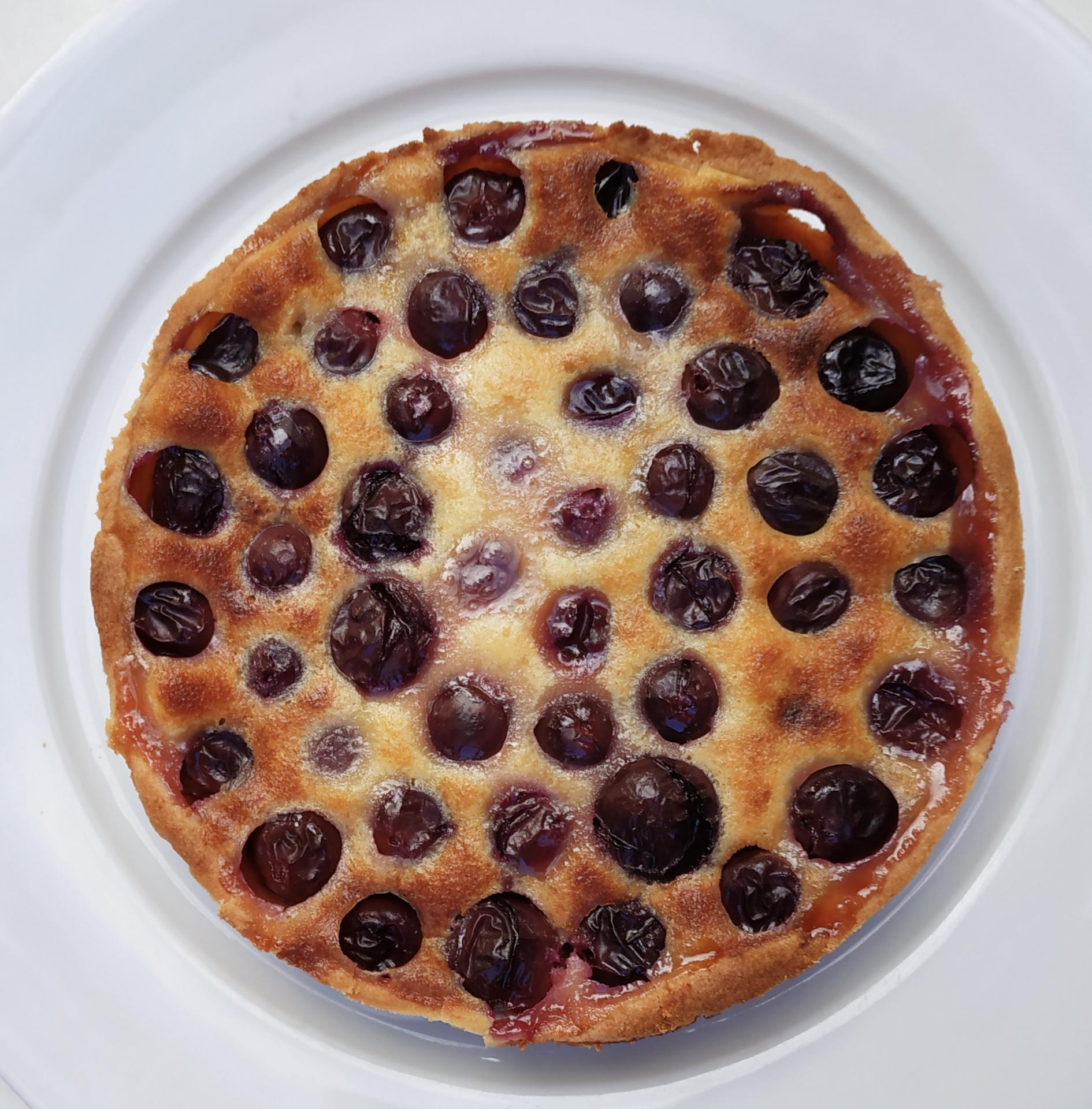 Tarte clafoutis aux raisins noirs