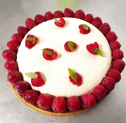 Tarte framboises panna cotta